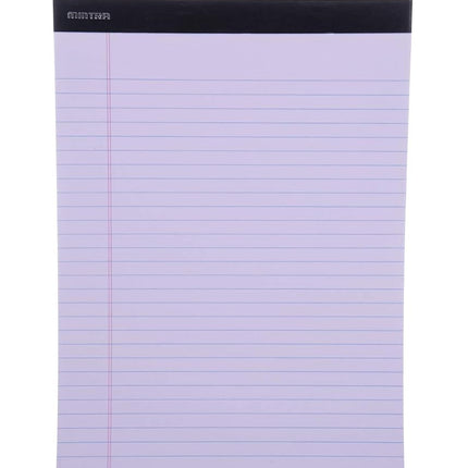Mintra Office Legal Pads - ((Basic Pastel 6pk, 8.5in x 11in, Wide Ruled)) - 50 Sheets per Notepad, Micro Perforated Writing Pad, Notebook Paper for School, College, Office, Business