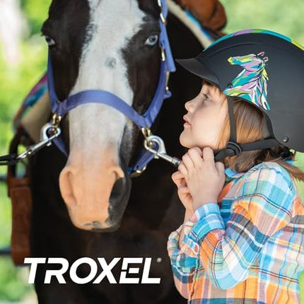 Troxel Spirit Full Coverage Horse Riding Helmet, Low-Profile Adjustable Design, Safety Horseback Riding Gear, Large (7-3/8 - 7-3/4), Pop Art Pony