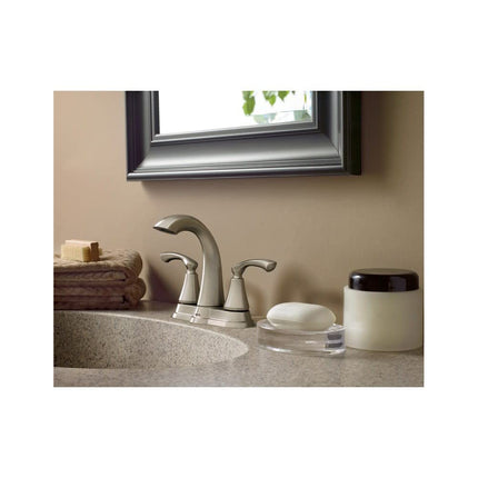 Moen WS84876SRN Tiffin Two-Handle High Arc Bathroom Faucet, Spot Resist Brushed Nickel