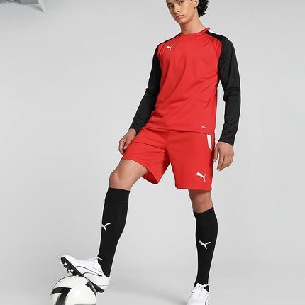 PUMA Men's TeamLIGA Shorts, RED White, Small
