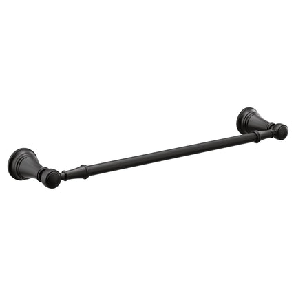 Moen YB8418BL Weymouth Barre porte-serviettes de 45 cm, noir mat