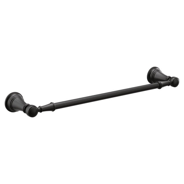 Moen YB8418BL Weymouth 18-Inch Towel Bar, Matte Bl