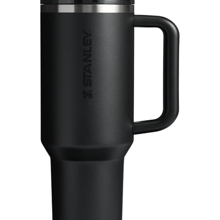 STANLEY Quencher ProTour Flip Straw Tumbler with Leakproof Lid 40 oz | Built-In Straw and Handle | Cup Holder Compatible for Travel | Insulated Stainless Steel Cup | BPA-Free | Black