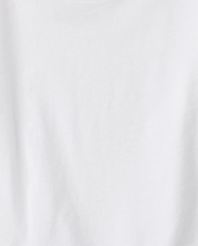 The Children's Place Boys' Short Sleeve Undershirt, White 4-Pack, X-Small