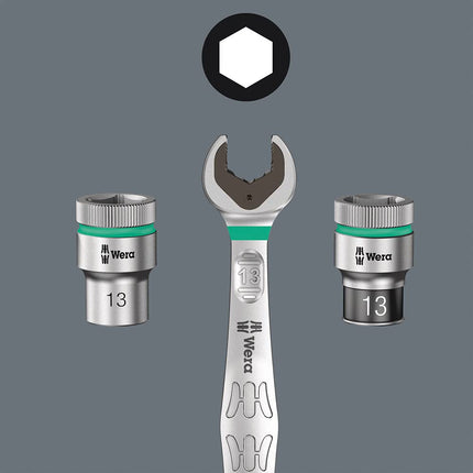 Wera Zyklop 8790 HMA 1/4" Socket, Hex head 9mm x Length 23mm