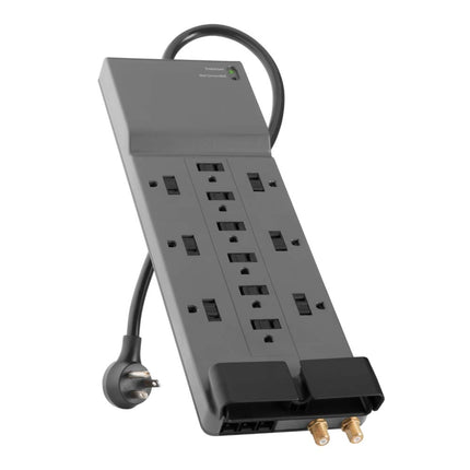 Belkin(R) BE112230-08 Home-Office Surge Protector (12-Outlet; Telephone & Coaxial Protection)