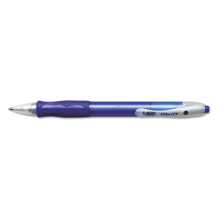 Bic Velocity Retractable Ball Pen, Medium Point (1.0mm), Blue, 36-Count