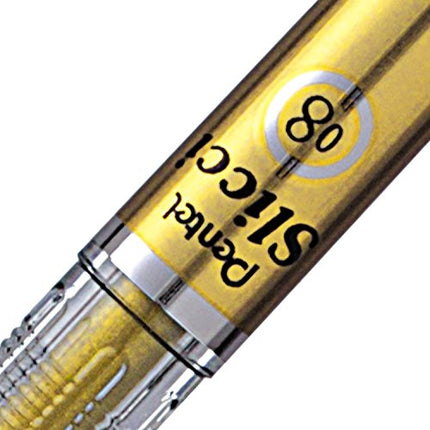 Pentel Arts Slicci Liquid Gel Rollerball Pen, Art, Sketching, Journaling, 0.8mm, Bold Point, Metallic Gold Ink, BG208X, Box of 12