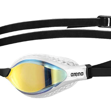 ARENA Cobra Core Swipe Mirror Unisex Adult Racing Swimming Goggles, Swimming Pool Goggles with Curved Mirror Lenses, Anti-Fog, UV Protection, 5 Interchangeable Nose Bridges