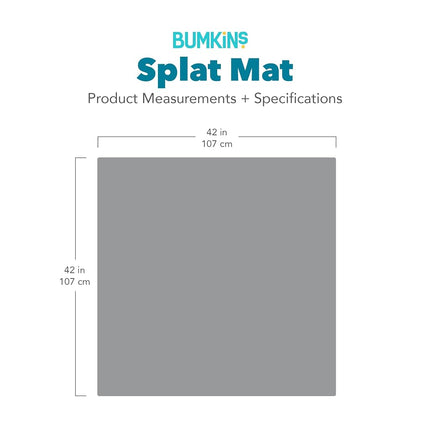 Bumkins Disney Baby Splat Mat for Under High Chair, Babies Toddlers Eating Mess Mat, Waterproof Reusable Cloth for Arts and Crafts, Play Mat for Kids, Fabric 42inx42in, 100 Years of Fun