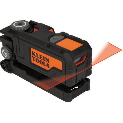 Klein Tools 93PTL Pocket Laser Level, Magnetic Bright Red Plumb Leveling and Alignment Tool, 3 Bubble Vials, 360-Degree Wall Attachment