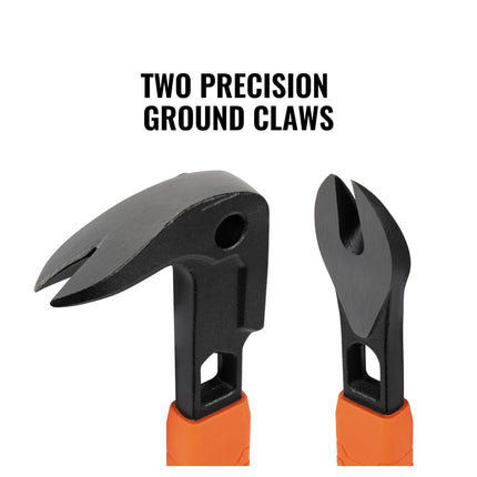 Klein Tools 66092 10-Inch Cat Paw Nail Puller with Integrated Nubs, Heavy Duty Carbon Steel Crowbar for Cat Paws