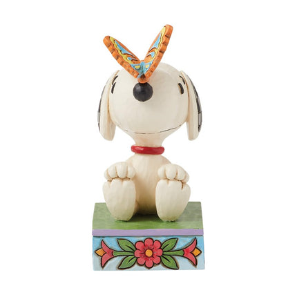 Peanuts by Jim Shore Snoopy Butterfly On Nose Figurine