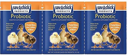 Sav-A-Chick 18 Piece Bundle - 9 Packages Electrolytes and Vitamin Plus 9 Packets Probiotic