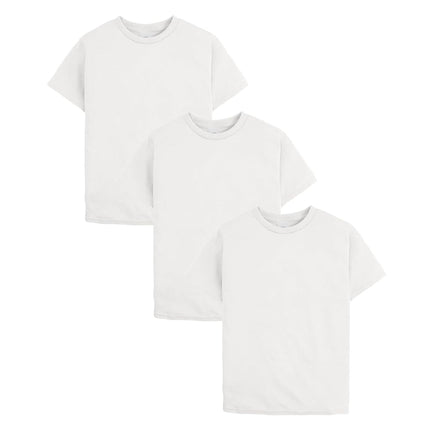 Lot économique de 3 t-shirts à manches courtes EcoSmart pour garçon Hanes, blanc, taille M