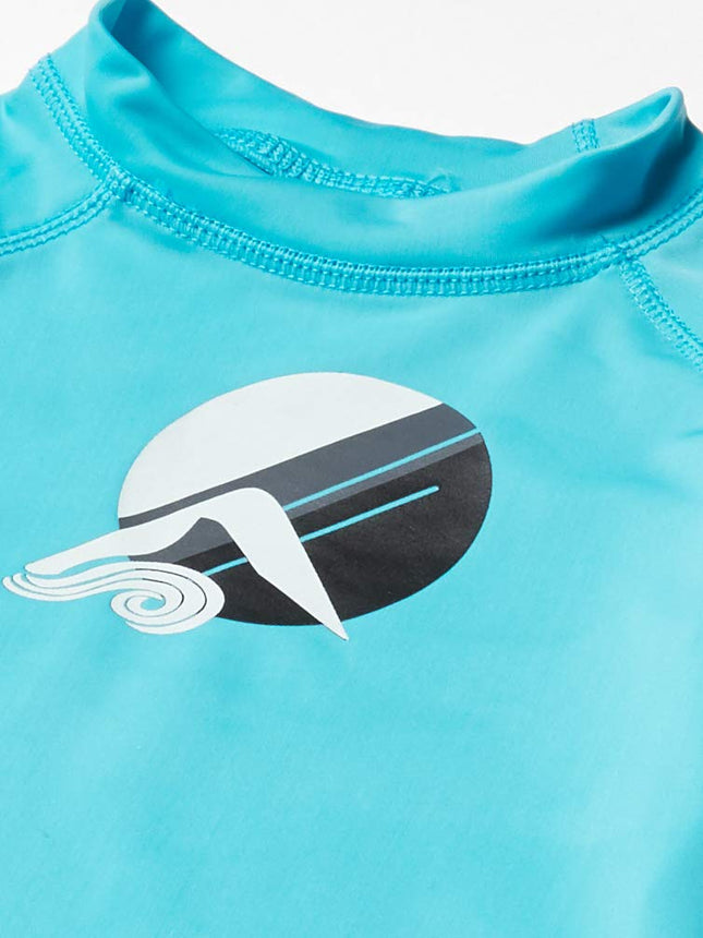 Kanu Surf Camiseta de natación Paradise UPF 50 para niños, protector solar, color azul marino, 14-16