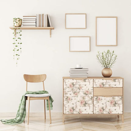 Prima Re-Design Decoupage Decor Tissue Paper 19"X30"-Blush Floral REDTP-52388