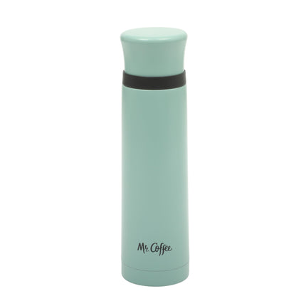 Mr. Coffee Silverleaf 23 oz Stainless Steel Thermal Bottle – Double Wall Vacuum Insulated Travel Mug with Leak-Proof Lid, Teal – Hot & Cold Beverage Flask for Work, Commute, or Camping