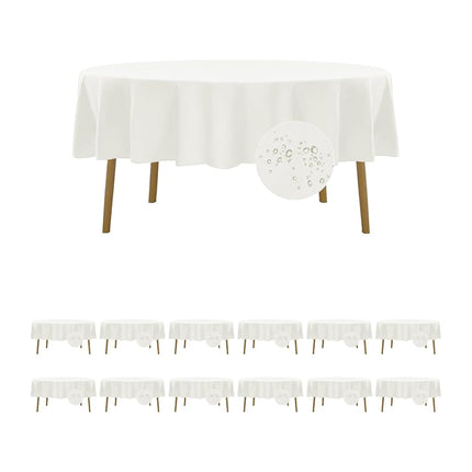Fokitut 12 Pack Waterproof Round Tablecloth, 70 In