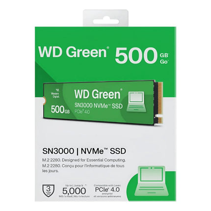 Western Digital Green Sn3000 500Gb M.2 Pci Express 4.0 Nvme Internal Solid State