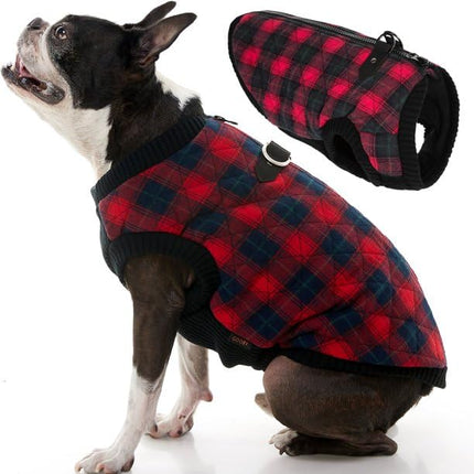 Gooby Fashion Vest Check, Rojo, Pequeño