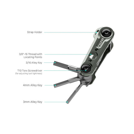 Tilta Multi-Functional Mini Tool Kit | Features Allen Keys and Screw Drivers | Compact & Lightweight | Compatible with Most Cages & Camera Systems (Black) TA-MMT-B