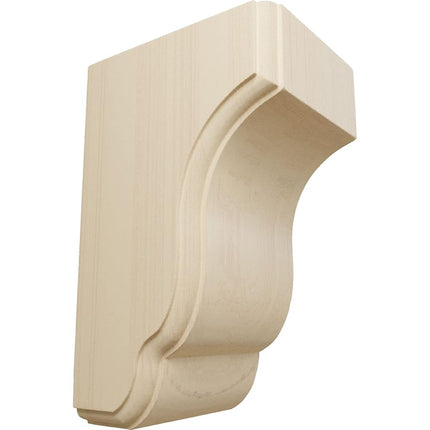 Ekena COR03X04X06CPRW 3 1/2-Inch Width x 4-Inch Depth x 6 1/2-Inch Height Capistrano Mission Corbel - Rubber Wood
