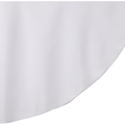 LA Linen Poplin Round Tablecloth, Polyester, White, 51-Inch