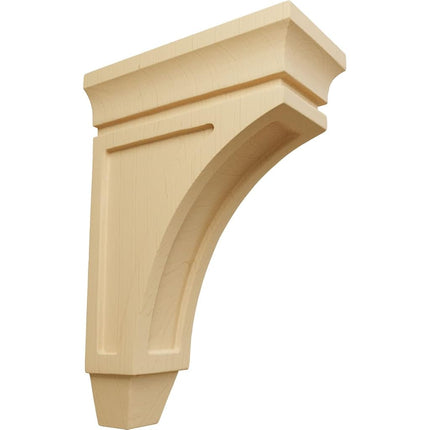 Ekena Millwork CORW03X06X08LUAL Wood Corbel, 2 3/4" W x 5 1/2" D x 8" H, Alder