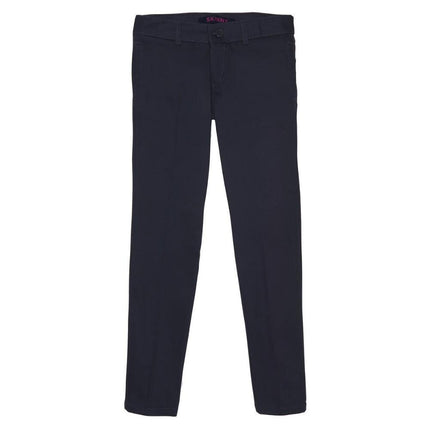 French Toast Girls' Straight Leg Pant, Navy, 11