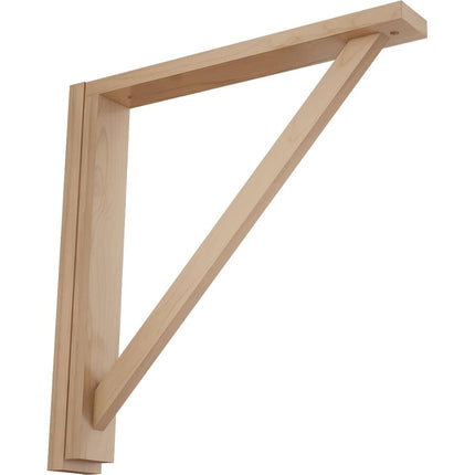 Ekena BKT02X17X17TRAL 2 1/2" W 3/4" D x 17 1/4" H Traditional Shelf Bracket, Alder