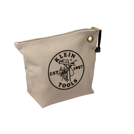KLEIN TOOLS Canvas Zipper Bag- Consumables, Blue 5539BLU, Blue, Modern