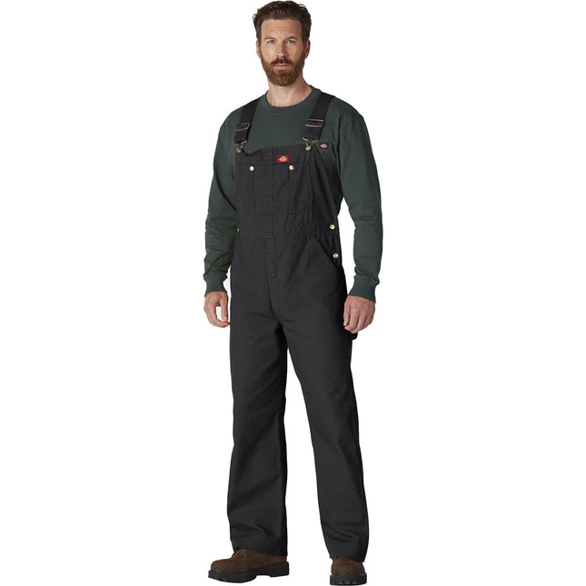 Dickies Men's Bib Overall, Rinsed Black, 36W / 32L