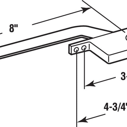 Prime-Line Products H 3519 Square Type Right Hand Casement Operator, 8-Inch, Aluminum