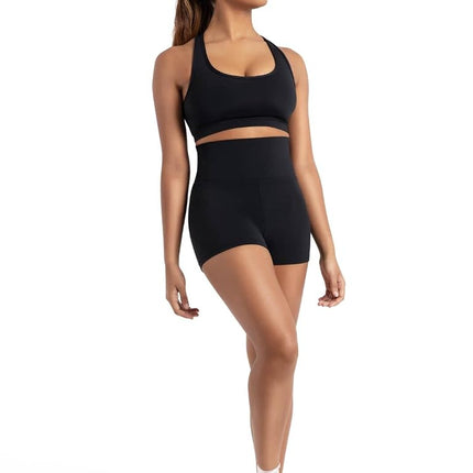 Capezio Team Basic High Waisted Shorts - Women's High Waisted Shorts, Black, 1X