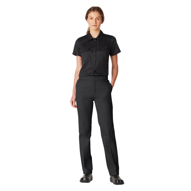 Pantalon de travail Dickies pour femme, coupe originale, Flex, noir, taille 2