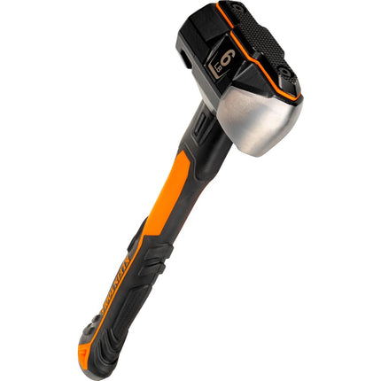 Klein Tools H80606 Sledgehammer, 6-Pound Wedge Hammer with Fiberglass Handle, Heavy-Duty, Shock-Resistant Design for Striking and Demolition, Includes Lanyard Hole