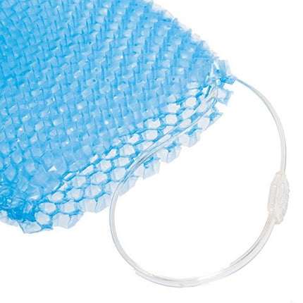 Supracor Spa Manopla de baño Exfoliante corporal facial Esponja antibacteriana (azul)