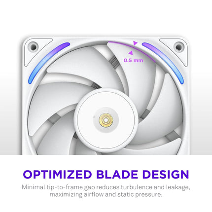 NZXT F360X - 360mm Single-Frame PWM RGB Performance Fan - White