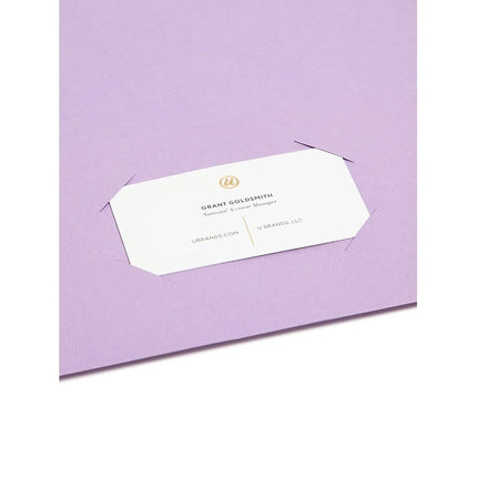 Smead Two-Pocket Heavyweight Folder, Letter Size, Lavender, 25 per Box (87865)