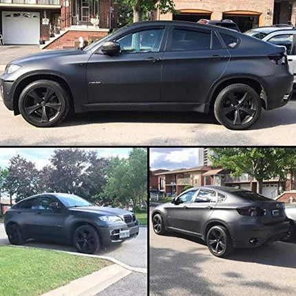 Black Matte Car Wrap Vinyl Roll with Air Release 3MIL-VViViD8 (5FT X 5FT)