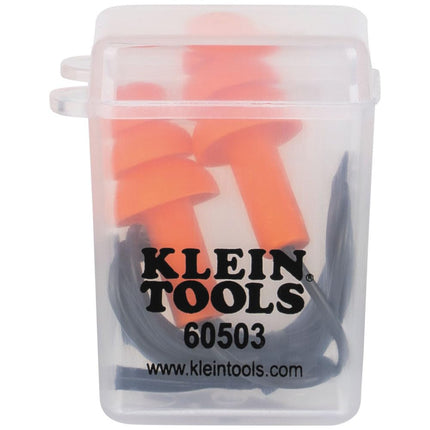 Klein Tools Corded Earplugs, 6 pr Pack 605036