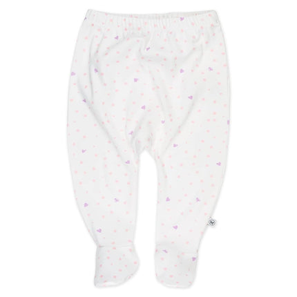 HonestBaby Boys and Girls 3-Pack Organic Cotton Footed Harem Pants - Pink - Newborn