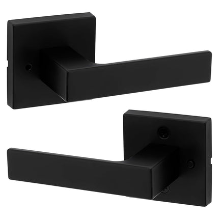 Kwikset Singapore Privacy Door Lever for Bedroom and Bathroom Doors with Microban in Matte Black