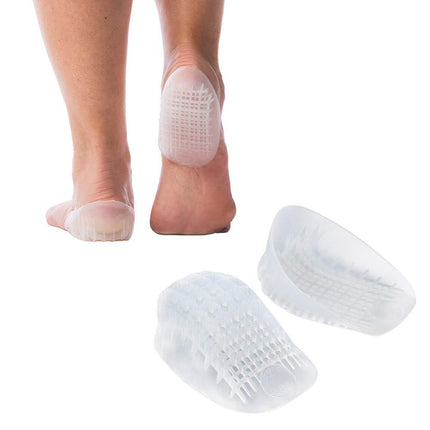 Tuli's Heavy Duty Gel Heel Cup, TuliGEL Shock Absorption Cushion Insert for Plantar Fasciitis, Sever's Disease and Heel Pain Relief, Large