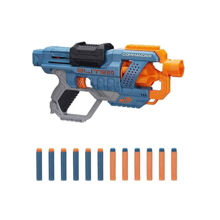 Nerf Elite 2.0 Commander RD-6 Blaster Toy for 8+ Year Old Kids, Dart Launcher with 12 Nerf Elite Foam Darts and a 6-Dart Rotating Drum