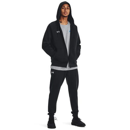 Under Armour Mens Rival Fleece Zip Hoodie - Black / / White - MD