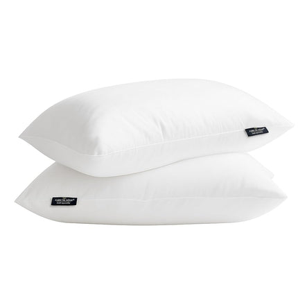 Farm To Home 100% Organic Cotton Bed Pillows King Size Set of 2 - Down Alternative Hotel Quality White Bedding for Back and Side Sleepers,20"x36"