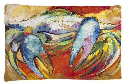 Caroline's Treasures JMK1109PILLOWCASE Blue Crab Fabric Standard Pillowcase, Large, Multicolor