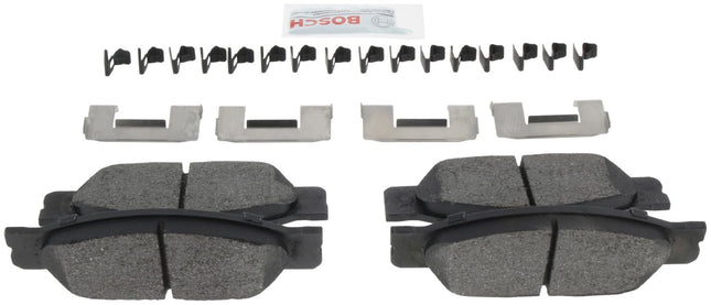 BOSCH BE805H Blue Ceramic Disc Brake Pad Set With Hardware - Compatible With Select Ford Thunderbird; Jaguar S-Type; Lincoln LS; FRONT